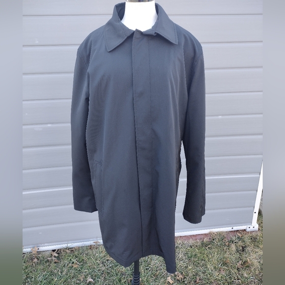 TUMI Tech Black Jacket Coat Insulated Zip In Liner 677344 Men's XL - Picture 1 of 8
